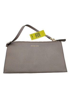 Michael Kors Damen Tasche Grau 100% Leder Clutch