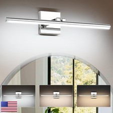 BrkNit LED Bathroom Vanity Light 24 Inch Chrome J0054-3 Dimmable