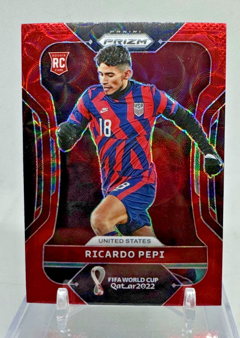 2022 Panini Prizm World Cup RICARDO PEPI Choice Red Prizm Rookie  #205 USMNT