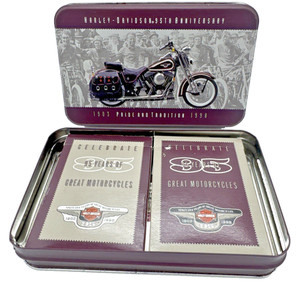 Harley-Davidson Motorcycles 95th Anniversary Collectible Tin & Playing Cards