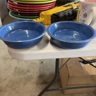2 Fiestaware Fiesta retired peacock blue cereal bowls
