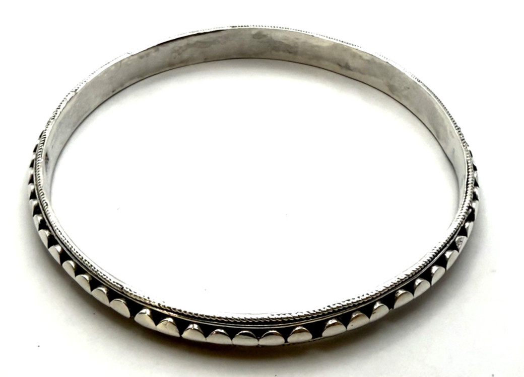 Solid Sterling Silver .925 Hand Tooled Artisan Do… - image 8