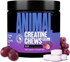 Animal CREATINE CHEWS - 5 Grams of Creatine Monohydrate - 120 Chewable Tablets
