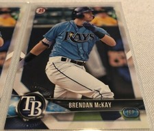 2018 Bowman Baseball Prospects Brendan McKay Tampa Bay Rays base card #BP-68