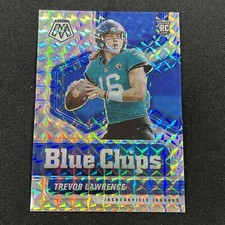2021 Panini Mosaic Blue Chips Mosaic Prizm Trevor Lawrence #1 Rookie RC