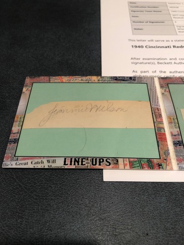 1940 Cincinnati Reds Pitchers & Catcher 5/5 2017 Historic Autographs Line Ups - Picture 5 of 9