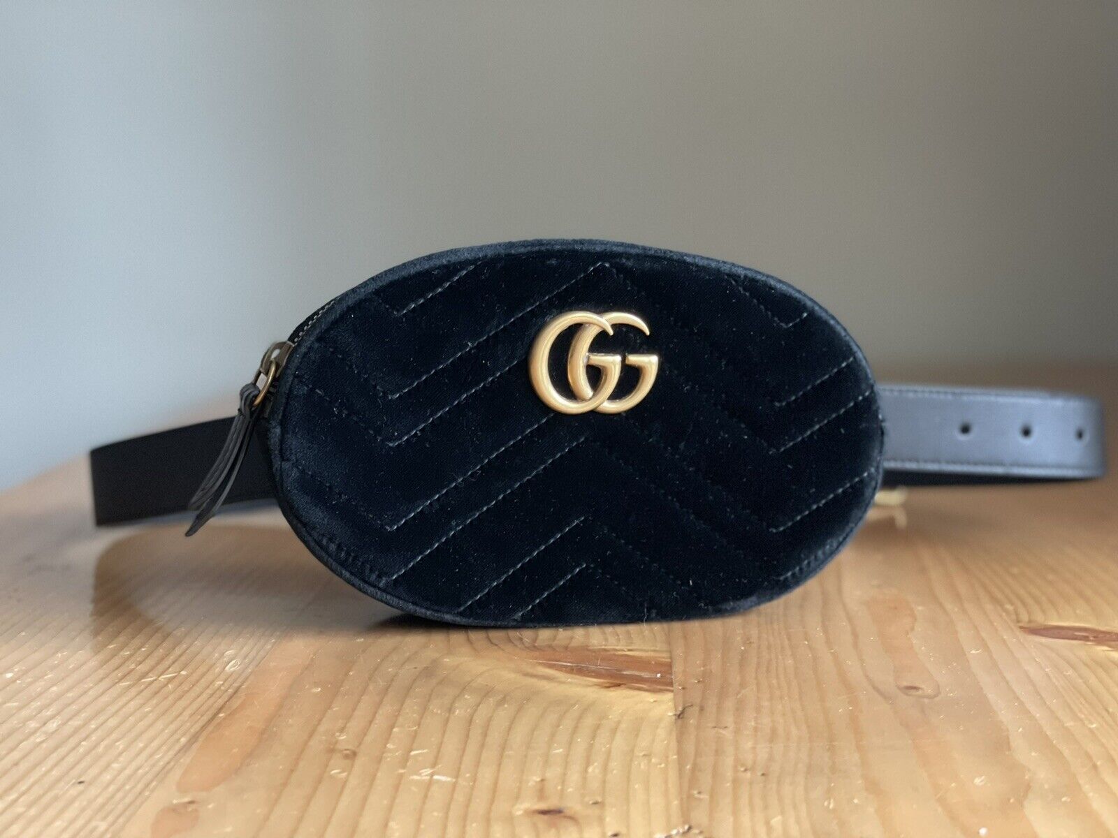 Gucci Leather GG Marmont Slim Belt - Size 34 / 85 (SHF-X1xq8P