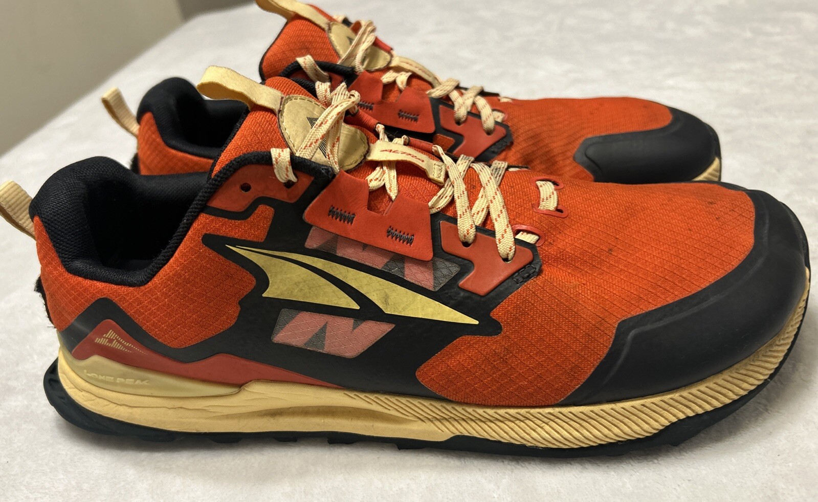 Altra Men’s Shoes Size 12 Red Black Lone Peak 7 Trail Running Athletic Sneakers