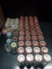 Vintage baby food jars w/lids lot Gerber Jar Lid Glass arts Crafts Storage metal