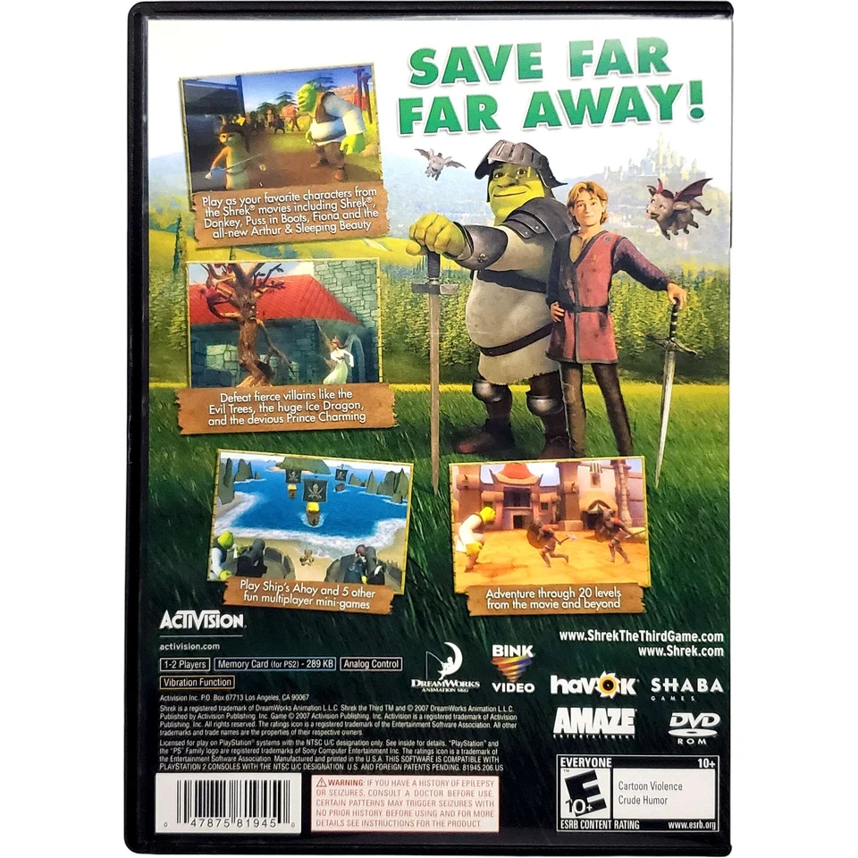 Shrek The Third - Sony Playstation 2 impecable probado auténtico Foto 2 de 4