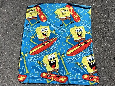 SpongeBob Squarepants Surfing All Over Print Soft Fleece Plush Throw Blanket