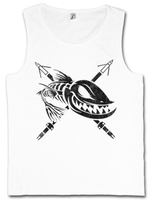 DEAD GrünNING FISH TANK TOP Fishing Fisher Rod Pole Bone River Sea and Line