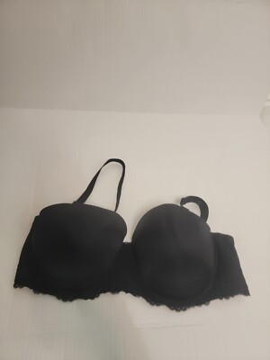 Torrid Curve Bra Womens 46DDD Lightly Lined Strapless Removable Straps Black