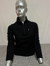 MAGLIONE MARLBORO CLASSICS SWEATSHIRT SWEATER DONNA WOMAN NERO BLACK NOIR M-413