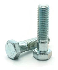 3/8"-24 Hex Cap Screws - Zinc Plated Steel Grade 5 Hex Bolts - Select Size