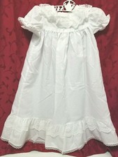 Vintage Baby Christening Gown w/Lace Mini Express Size 14lb See Measurements