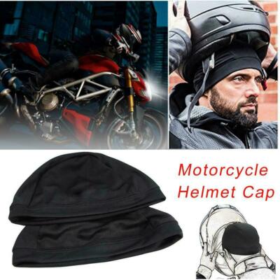 bike helmet for bald head Winter Sports Skull Cap Beanie Helmet Liner Bald Cap for Men Women Hat  Liner US