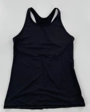 Tesla Shirt Womens Small Black Athletic Racerback Tank Top Active Logo Tee