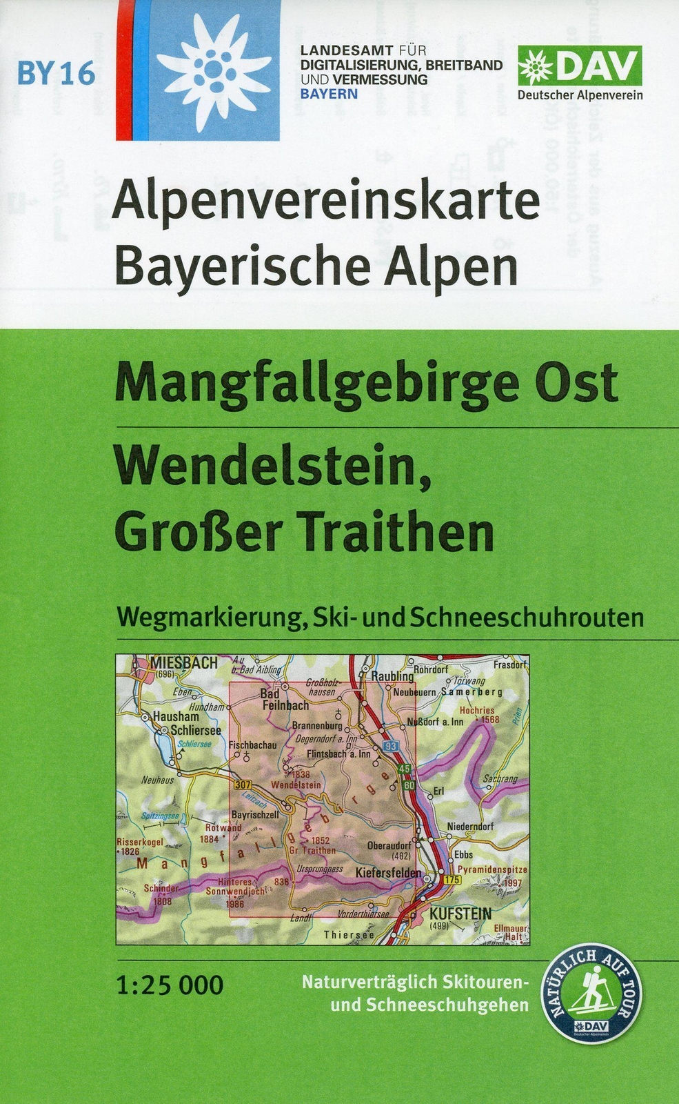 Mangfallgebirge Ost, Wendelstein, Großer Traithen 1:25 000 |
