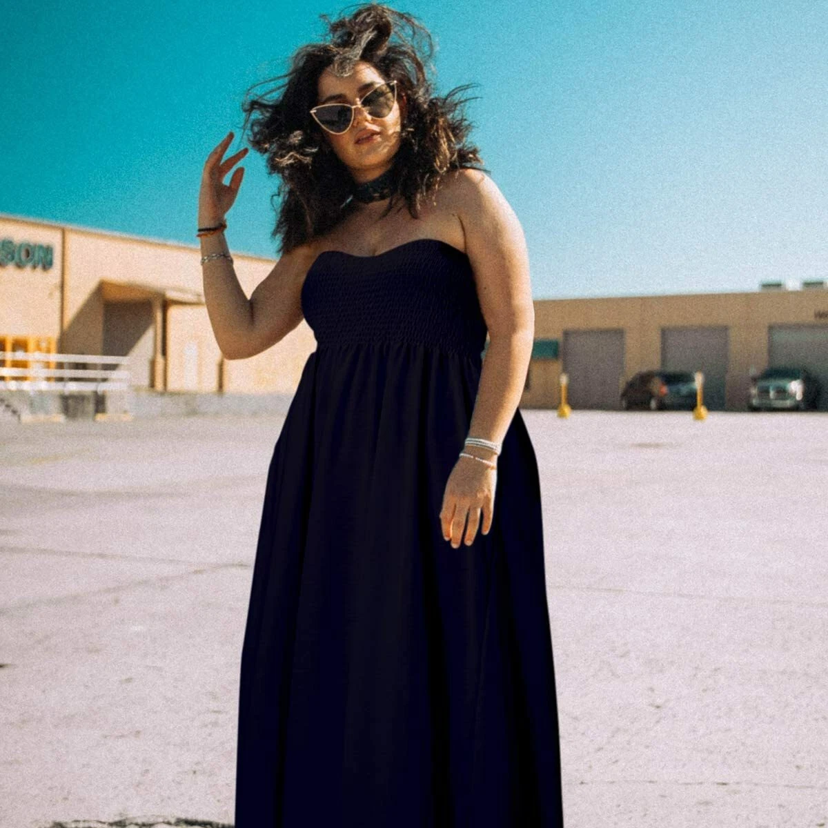 HDE Women s Strapless Maxi Dress Plus Size Tube Top Long Skirt