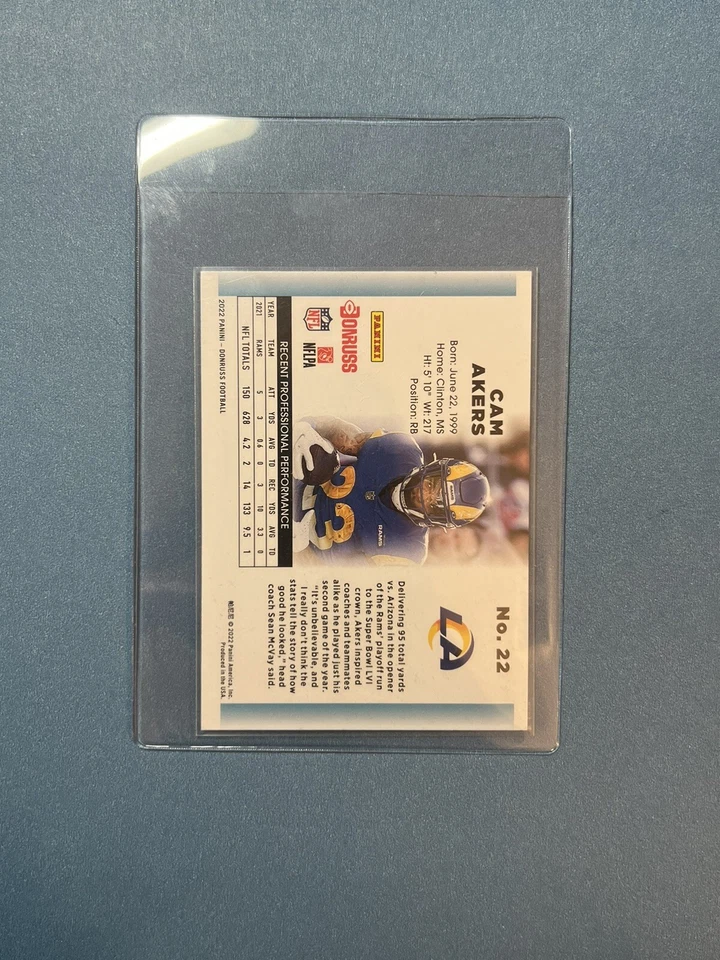 Cam Akers 2022 Donruss Retro 1992 Card #22 Los Angeles Rams - Image 2 of 2