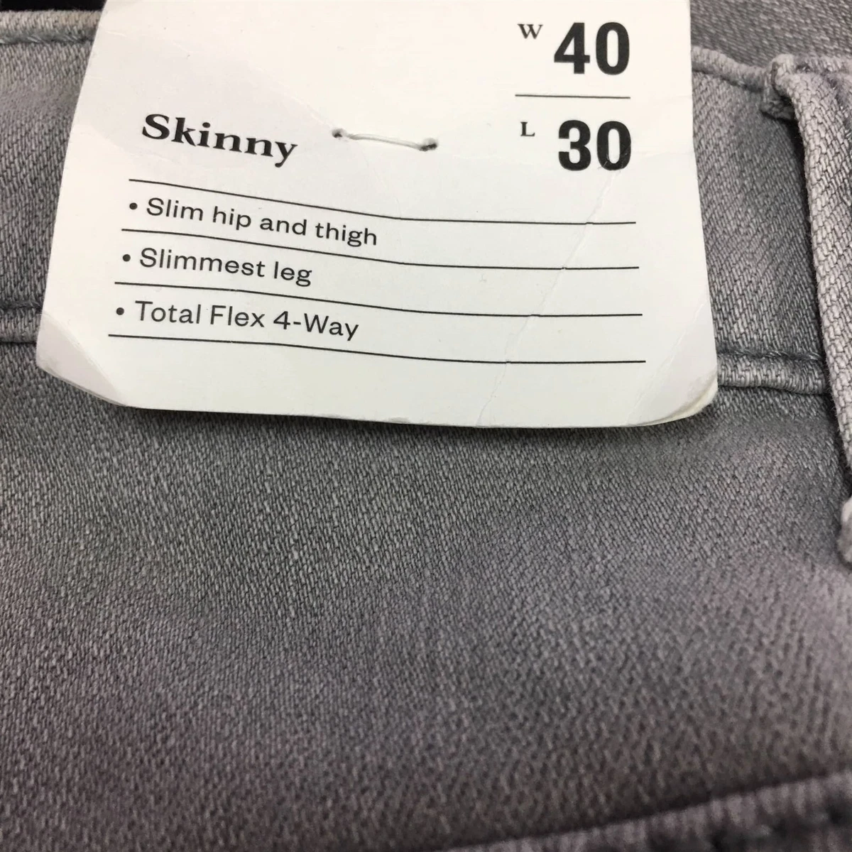 Goodfellow Jeans 40x30 Light Gray Totalflex 4 Way Stretch Skinny