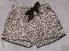 Simply Vera Wang Leopard Print Lace Trim Sleep Shorts Medium NWOT