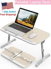 Ergonomic Portable Laptop Tray Lap Desk Bed Sofa Notebook Wood Foldable 23.7"