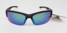 Angler Eyes POLARIZED Black Half Rim Wrap Mens Sunglasses 100 UVA-UVB AE 28 BLK