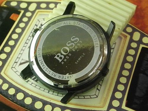 NOS 42MM HUGO BOSS DUAL TIME SALESMAN SAMPLE DEMO WATCH (without movement) - Picture 4 of 13