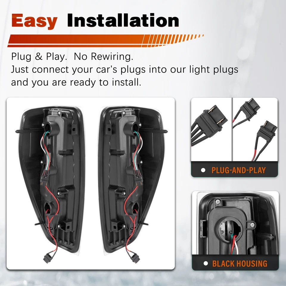 Clear LED Tail Lights For Chevy Colorado GMC Canyon 2004-2012 Driver + Passenger Foto 3 de 4