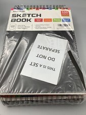 9" x 12" Sketch Book 2-Pack 100 Sheets Spiral Bound Art Sketchbook Acid Free NEW
