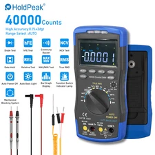 Digital Multimeter 40000Count True RMS AutoRanging AC DC Current Volt DMM Tester