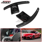 Glossy Carbon Fiber Steering Wheel Shift Paddle For Toyota Supra A90 MK5 2019-21