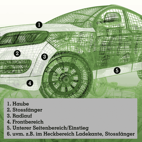 €1,29/m Lack Schutz Folie Auto Steinschlag Einstieg Ladekante 10m x 5 - 30mm - Bild 3 von 6