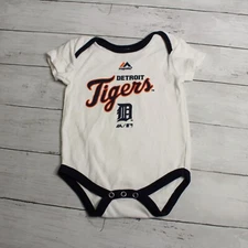 Detroit Tigers Baby Boy's Bodysuit T Shirt Size 3-6 Months 1 Piece Romper