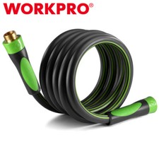 WORKPRO 5/8 IN x 10 FT Garden Hose Water Hose w/Bi-Material 360° Rotation Handle