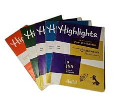 Highlights Monthly Book for Children Lot of 5 Vintage Issues from 1979-1980