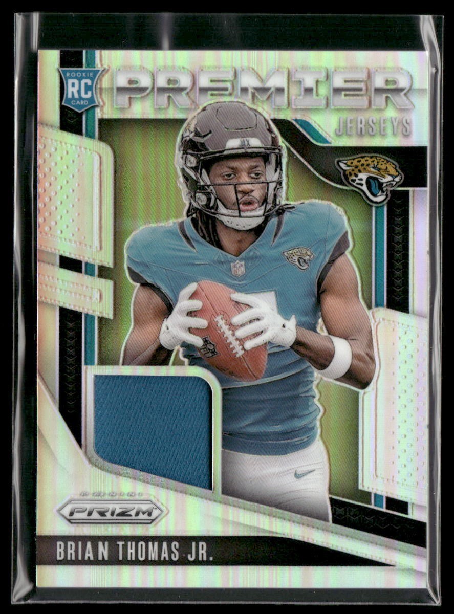 2024 Panini Prizm Football Premier Jerseys Swatch Brian Thomas Jr. RC Prizm