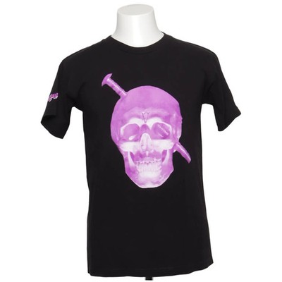 Vlone, T-shirt, Größe: M, Schwarz/Lila, Print, Herren #e35