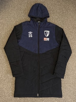 Player Worn/Issue AFC Bournemouth Padded Umbro Training Coat, Medium #16, VGC