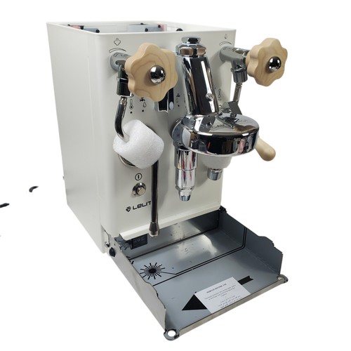 Lelit Mara X HX Boiler Espresso Machine White With Maple Accents Open lelit-mara-x-hx-boiler-espresso-machine-white-with-maple-accents-open