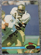 1991 Topps Stadium Club Ricky Watters #60 San Francisco 49ers Football Card