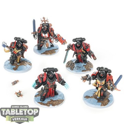 Black Templars - 5x Black Templars Sword Brethren - bemalt