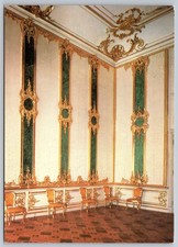 Pushkin Russia Postcard Catherine Palace Green Pillaster Room Interior