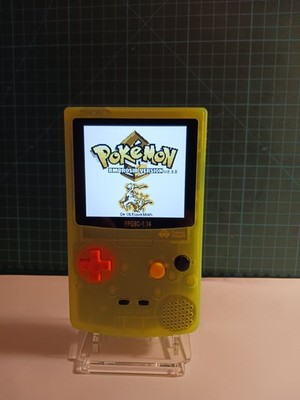 FunnyPlaying FPGBC-Handheld (für GB/GBC Spiele) -IPS-USB-C-Transparent Neon Grün