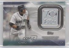 2021 Topps 70th Anniversary Manufactured Logo Ichiro Suzuki Patch HOF 16ql