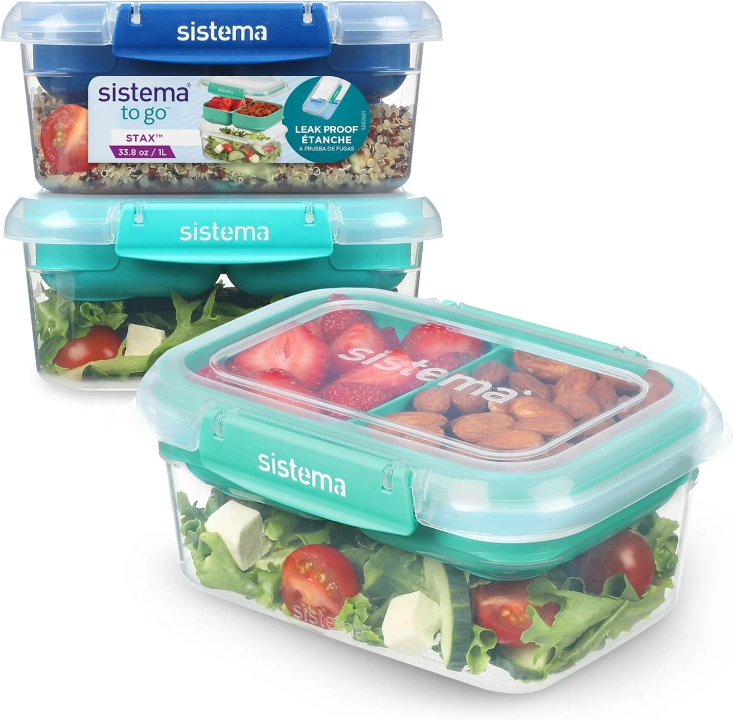 Sistema TO GO Stax Leakproof Food Storage Containers 1L Airtight Stackable
Opens in a new window or 
