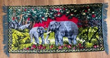 Velveteen Elephant Tapestry by Swan VTG - 20” x 38”