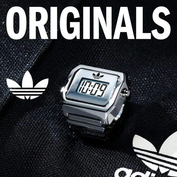 adidas Originals DIGITAL TWO RING Watch Silver Unisex Stainless